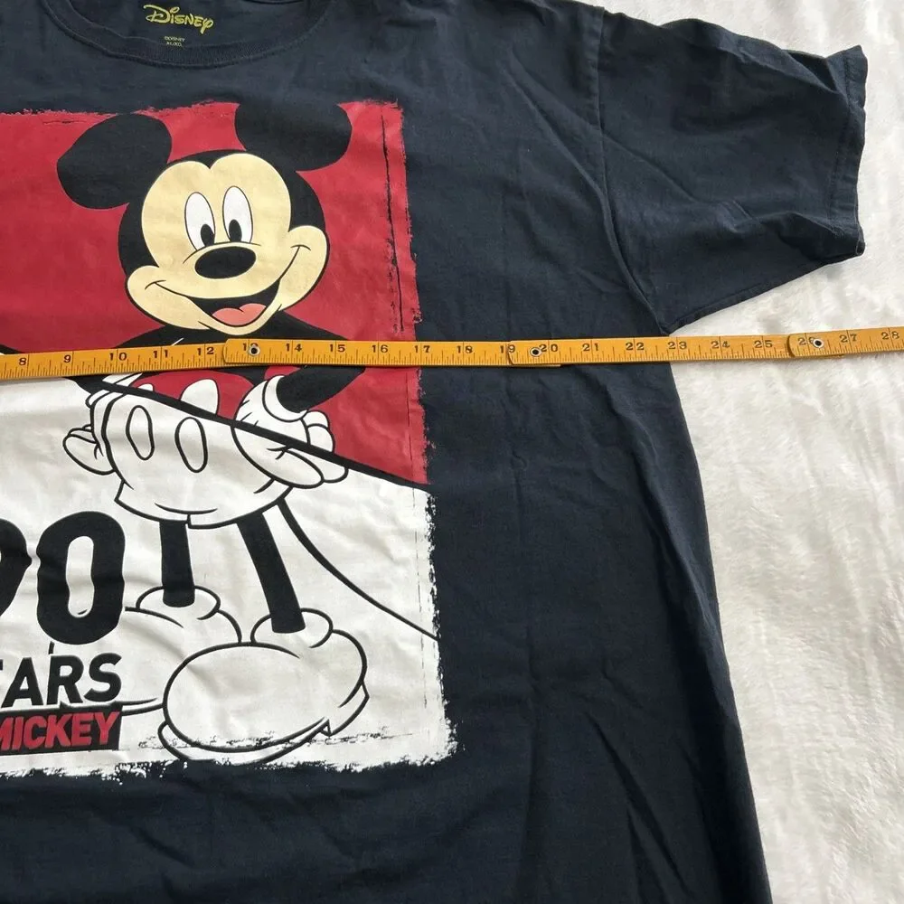 Disney Mickey Mouse 90 Years of Mickey Black T-Shirt Adults Size XL 2018 Unisex